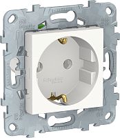 Розетка с заземлением без рамки Schneider Electric Unica New 1-м. белый картинка